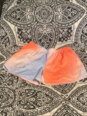 adidas Kids Ombre Shorts - Coral & Light Blue